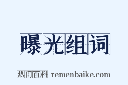 曝光组词是什么意思的图片